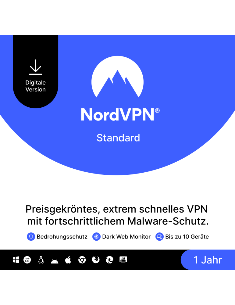 NordVPN Standard [12 Monate - bis zu 10 Geräte]