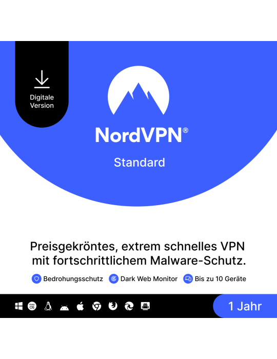NordVPN Standard [12 Monate - bis zu 10 Geräte]