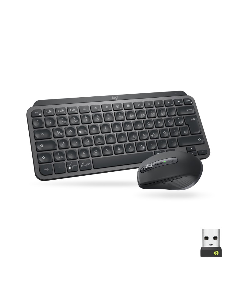 Logitech Kombi Wireless MX Keys Mini Tastaur-und-Maus-Set schwarz, DE