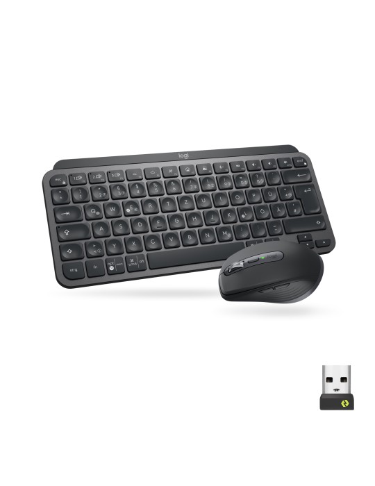 Logitech Kombi Wireless MX Keys Mini Tastaur-und-Maus-Set schwarz, DE