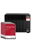 QNAP TS-673A-8G 24TB WD Red Plus NAS-Bundle NAS inkl. 6x 4TB WD Red Plus 3.5 Zoll SATA Festplatte