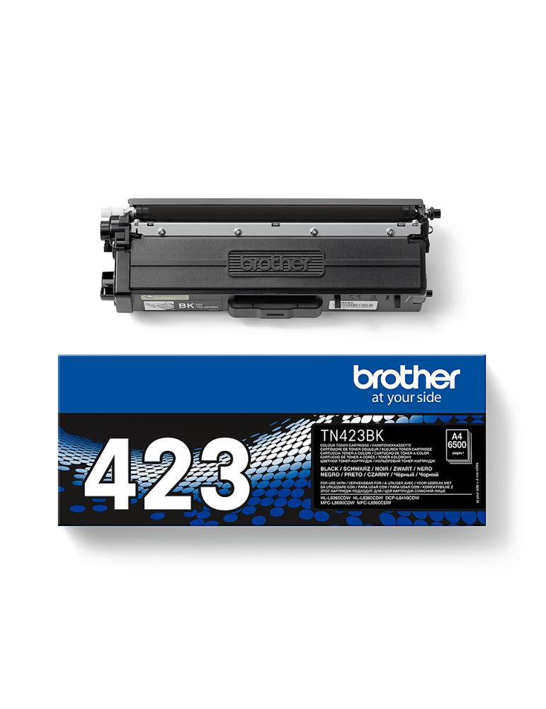 Brother TN-423BK Jumbo-Tonerkartusche Schwarz für 6.500 Seiten Kompatibilität: DCP-L8410CDW // HL-L8260CDW // HL-L8360CDW // MFC