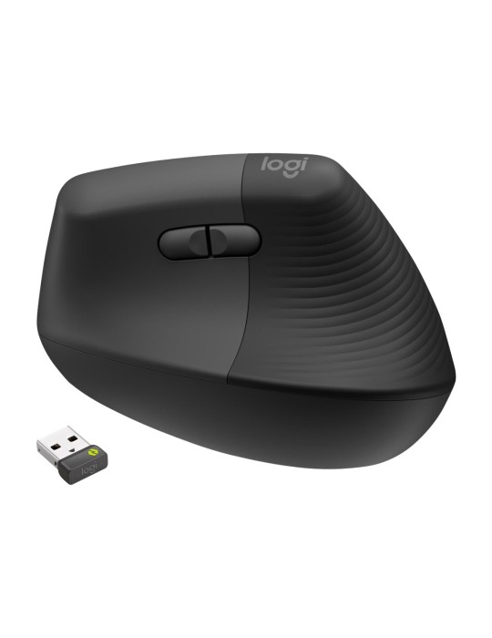 Mouse Logitech Wireless Lift for Business - Vertikale Maus Ergonomisch geformt, Für Linkshänder, Graphit