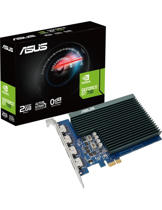 ASUS GeForce GT 730 2GB GDDR5 Grafikkarte - GT730-SL-2GD5-BRK-E, 2GB GDDR5, 4x HDMI