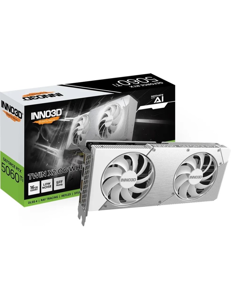 INNO3D GeForce RTX 5060 Ti 16G TWIN X2 OC White - 16GB GDDR7, HDMI, 3x DP