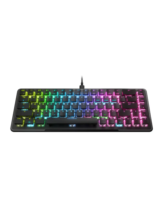 Turtlebeaach Vulcan II Mini Black Gaming Tastatur Gaming Tastatur mit linearen roten Switches, DE Layout