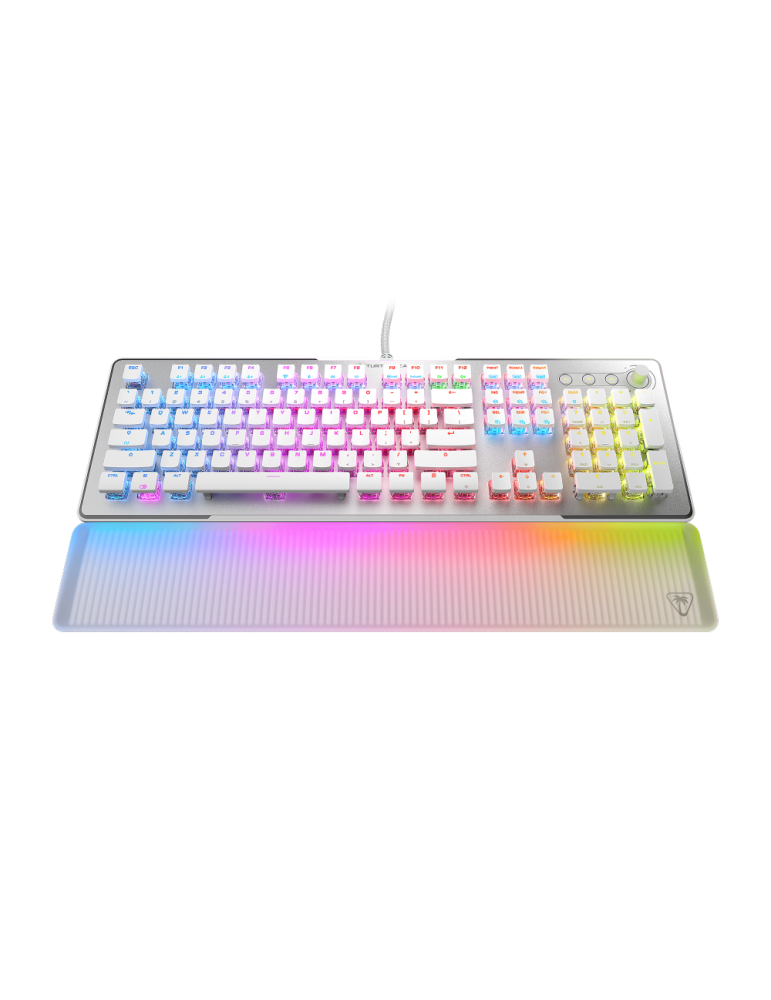 Turtlebeach Vulcan II Max Gaming Tastatur Gaming Tastatur mit linearen Switches, DE Layout, weiß