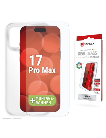 DISPLEX Glas + Schutzhülle für Apple iPhone 17 Pro Max