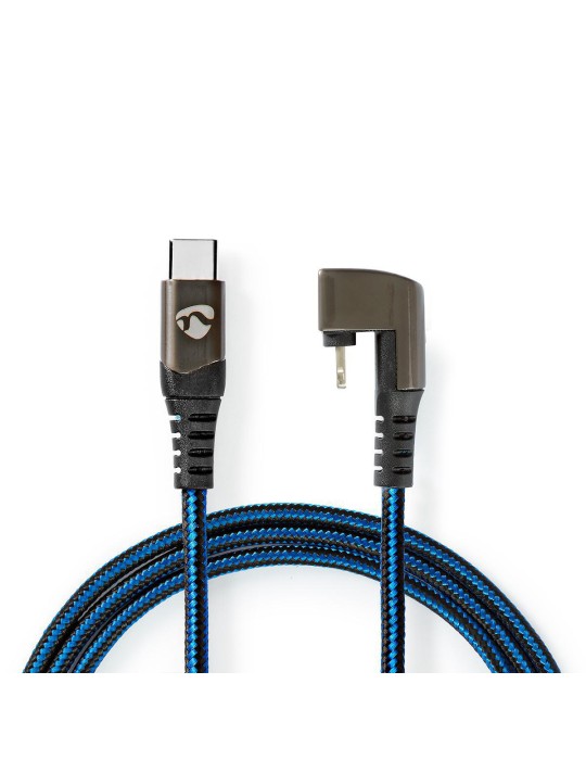 NEDIS USB-Kabel USB 2.0 | Apple Lightning 8-Pin | USB-C™ Stecker | 60 W | 480 Mbps | Vernickelt | 1.00 m | rund | Geflochten / N