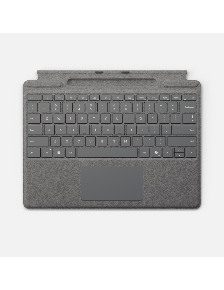 Microsoft Surface Pro Keyboard mit Stiftaufbewahrung - platin