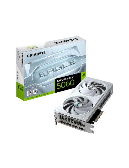 Gigabyte GeForce RTX 5060 8GB EAGLE OC ICE Grafikkarte - 8GB GDDR7, HDMI, 3x DP