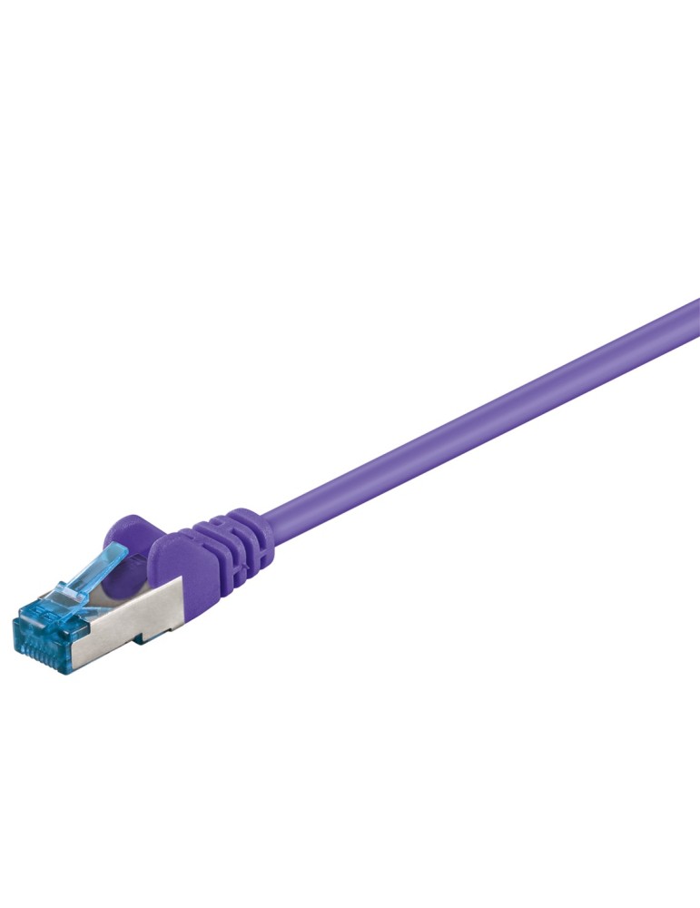 Goobay 1m CAT 6A Patchkabel, S/FTP (PiMF), Violett