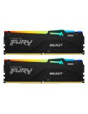 Kingston FURY Beast RGB Schwarz 16GB Kit (2x8GB) DDR5-5600 EXPO DIMM Arbeitsspeicher, CL36-38-38, 1.25V