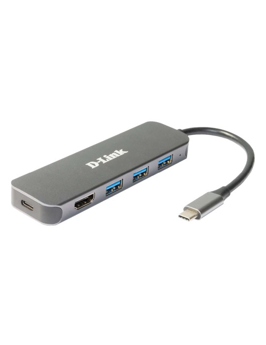 D-Link DUB-2333 USB-Hub mit HDMI und Ladefunktion 1x USB-C mit PD, 3x USB-A 3.0, 1x HDMI 1.4