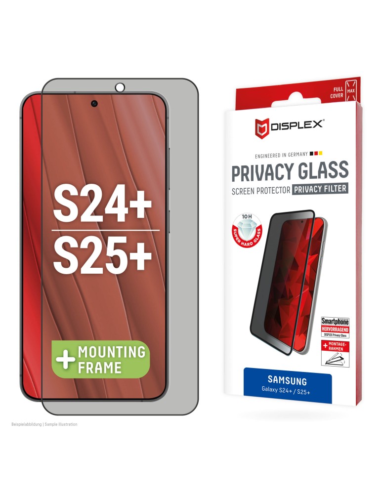 DISPLEX Privacy Full Cover Panzerglas (10H) für Samsung Galaxy S24+/S25+