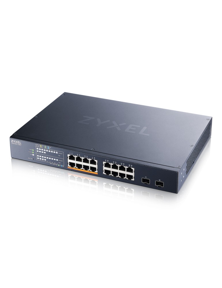 Zyxel XMG1915-18EP Smart Managed Switch 16x 2.5G Ethernet (8x PoE++, max. 180W), 2x 10G SFP+