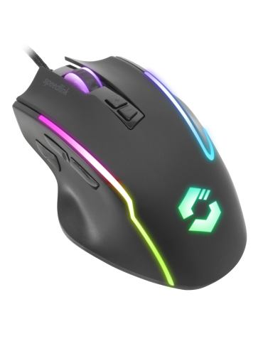 Speedlink DECUS NX RGB Gaming Maus, schwarz gummiert