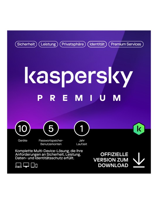 Kaspersky Premium Total Security [10 Geräte - 1 Jahr]
