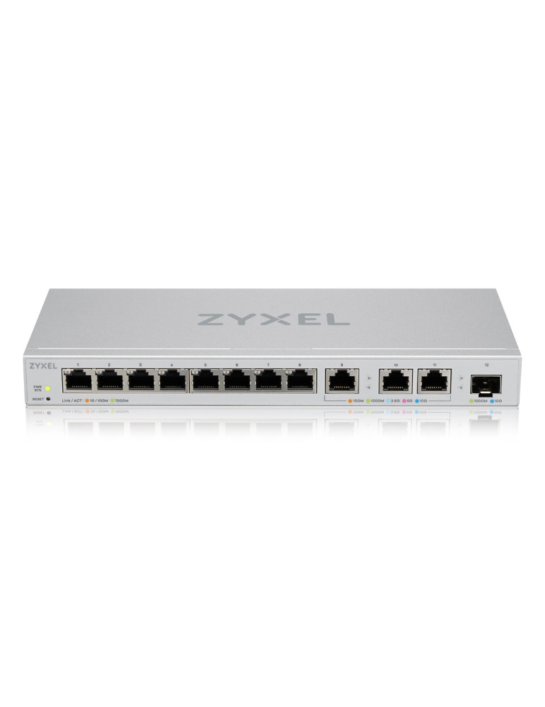 Zyxel XMG-1250-12 Smart Managed Switch 8x 1G Ethernet, 3x 2.5G Ethernet, 1x 10G SFP+
