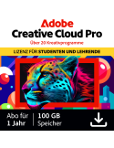 Adobe Creative Cloud Pro STE | Studierende und Lehrende | 1 Jahr | 100GB | PC/Mac