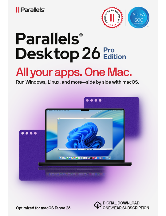 Parallels Desktop 26 Pro für Mac [1 Jahr]