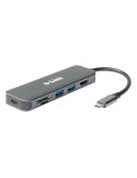 D-Link DUB-2327 USB-Hub mit HDMI, Kartenleser und Ladefunktion 1x USB-C mit PD, 2x USB-A 3.0, 1x HDMI 1.4, 1x microSD Slot, 1x S