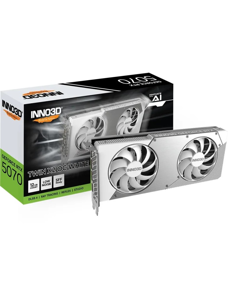 INNO3D GeForce RTX 5070 TWIN X2 OC WHITE - 12GB GDDR7, HDMI, 3x DP