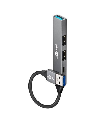 Goobay Slim 4-Port USB-Hub, USB-A auf USB-C™/USB-A, 5 Gbit/s