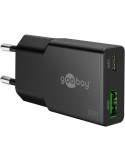 Goobay USB-C™ PD GaN Dual-Schnellladegerät Slim (30 W) schwarz