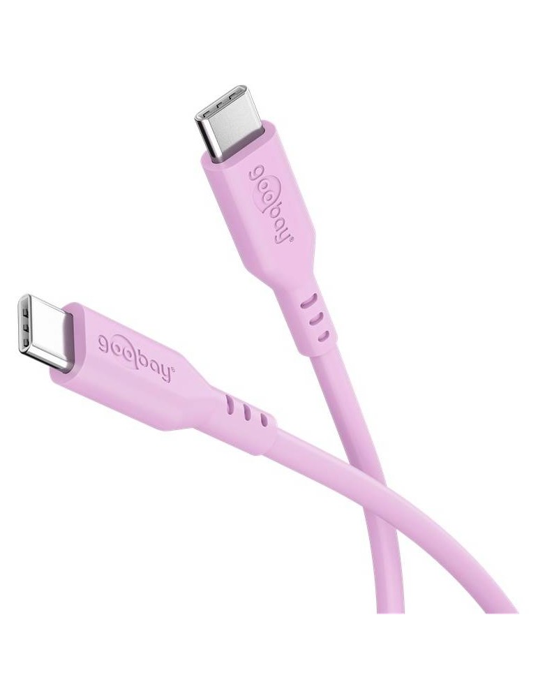 Goobay USB-C™-Silikonkabel, 1,5 m, Pink