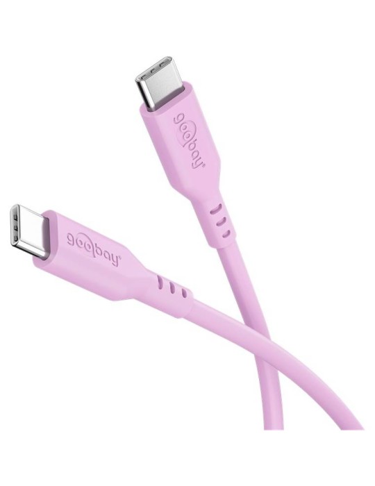 Goobay USB-C™-Silikonkabel, 1,5 m, Pink