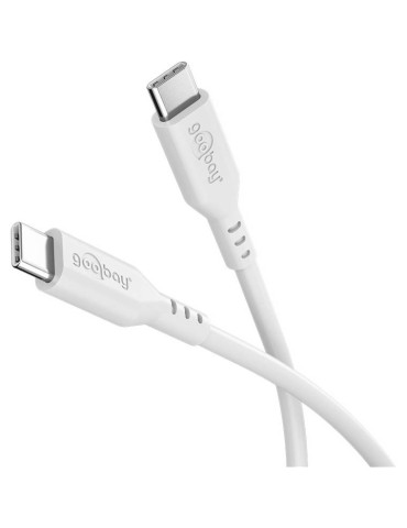 Goobay USB-C™-Silikonkabel, 1,5 m, weiß