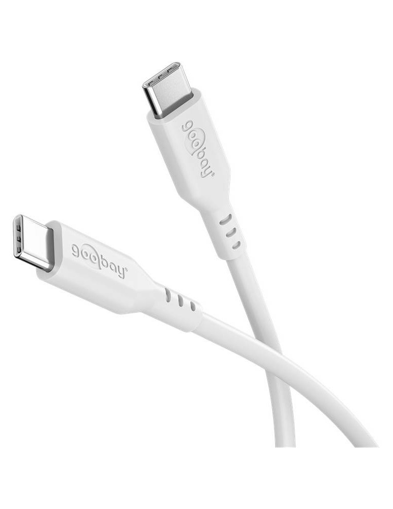 Goobay USB-C™-Silikonkabel, 1,5 m, weiß