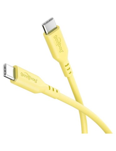 Goobay USB-C™-Silikonkabel, 1,5 m, gelb