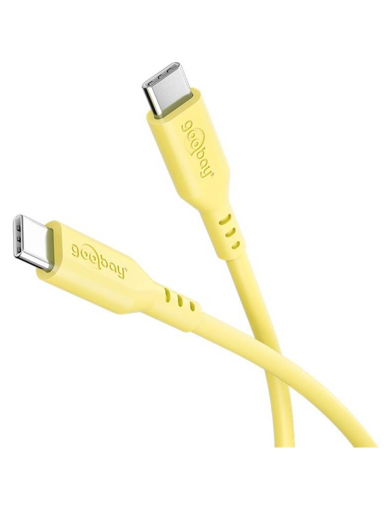 Goobay USB-C™-Silikonkabel, 1,5 m, gelb