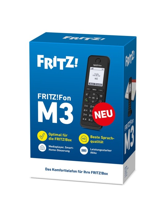 FRITZ!Fon M3 DECT-Telefon Schnurloses Telefon mit Monochrom Display