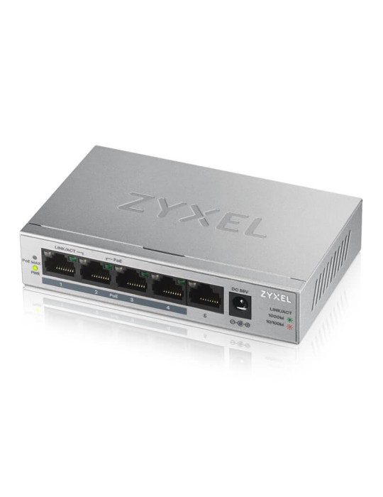 Zyxel GS1005HP Unmanaged Switch 5x Gigabit Ethernet (4x PoE+, max. 60 Watt)