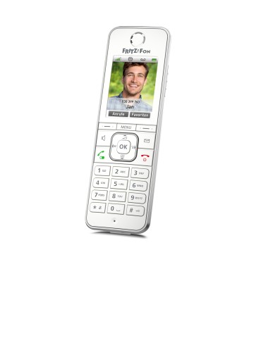 FRITZ!Fon C6 DECT-Telefon, Weiß [Farbdisplay 180 ppi, beleuchtete Tastatur]
