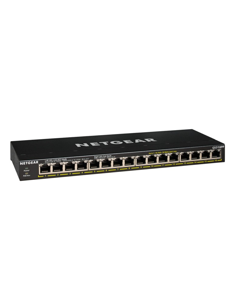 NETGEAR GS316PP SOHO Unmanaged Switch [16x Gigabit Ethernet PoE+, 183W]