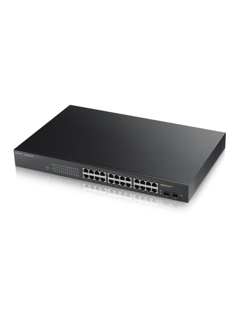 Zyxel GS1900-24HP V2 Smart Managed Switch 24x Gigabit Ethernet (24x PoE+ max. 170 Watt), 2x SFP, Layer 2, Rackmount