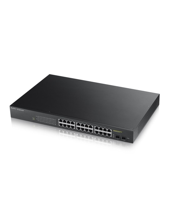 Zyxel GS1900-24HP V2 Smart Managed Switch 24x Gigabit Ethernet (24x PoE+ max. 170 Watt), 2x SFP, Layer 2, Rackmount