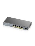 Zyxel GS1350-6HP Smart Managed Switch 5x Gigabit Ethernet (3x PoE+/2x PoE++ max. 60 Watt), 1x SFP, Long Range, inkl. 1 Jahr Nebu