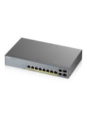 Zyxel GS1350-12HP Smart Managed Switch 10x Gigabit Ethernet (8x PoE+ max. 130 Watt), 2x SFP, Long Range, inkl. 1 Jahr Nebula Pro