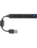 Speedlink SNAPPY SLIM USB Hub, 4-Port, USB 2.0, Passive, Black