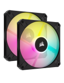CORSAIR AF120 RGB SLIM 2er-Pack | 120mm Gehäuselüfter inkl. Lighting Node CORE