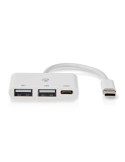Nedis USB-Hub 1x USB-C™ 1x USB-C™ - 2x USB 2.0 A, 3-Port port(s), Stromversorgung über USB