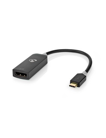 Nedis USB-Adapter USB 3.2 Gen1 - USB-C™ Stecker, DisplayPort Buchse, 0.20 m, rund, vergoldet, PVC, grau