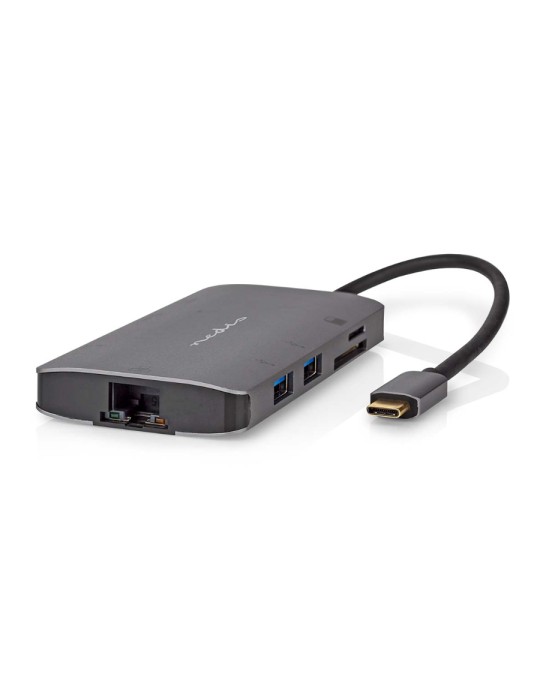 Nedis USB Multi-Port-Adapter USB 3.2 Gen1 7-in-1 - USB-C™ Stecker, HDMI™ Ausgang, Micro SD, RJ45 Buchse, SD, USB-C™ Buchse, 3x U
