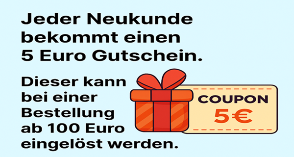 5 Euro Gutschein für Neukunden